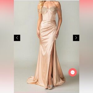 Dancing Queen 4401 - Beaded Bust Prom Dress small